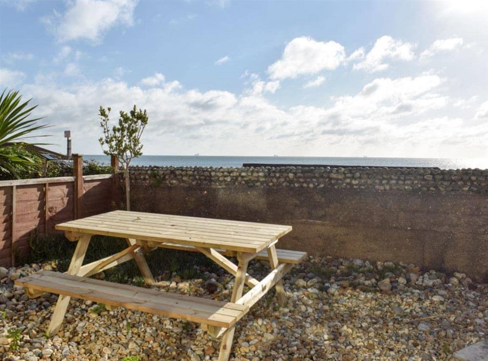 Sitting out area at Little Lismoy in Sandown, Isle of Wight