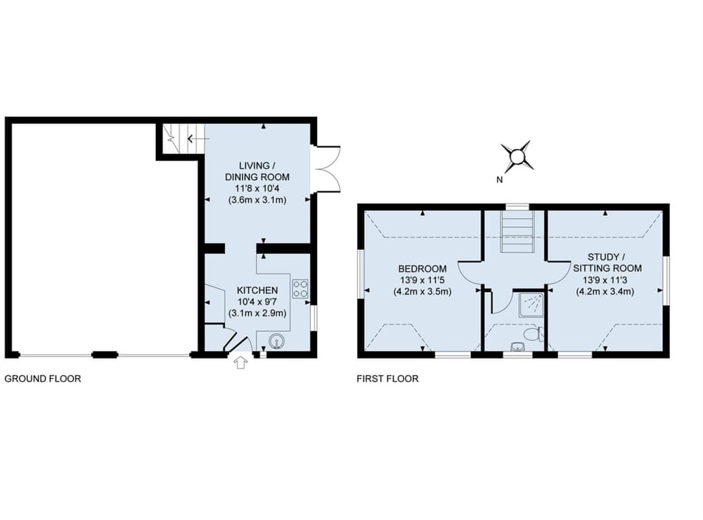 Floor plan at Little Lock Cottage in Partridge Green, West Sussex