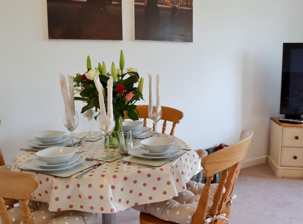 Dining area at Little Longmead in Findon, near Worthing, West Sussex