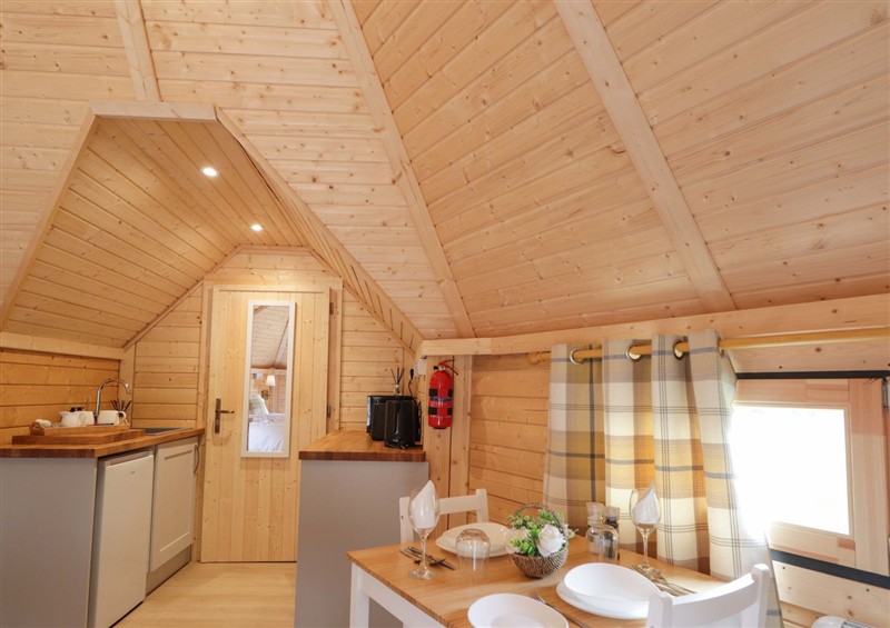 This is the kitchen at Little Luxe Lodges 2, Balmacara near Kyle of Lochalsh