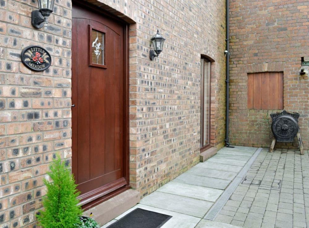 Charming entrance to the holiday property at Little Meadow in Dearham, near Maryport, Cumbria