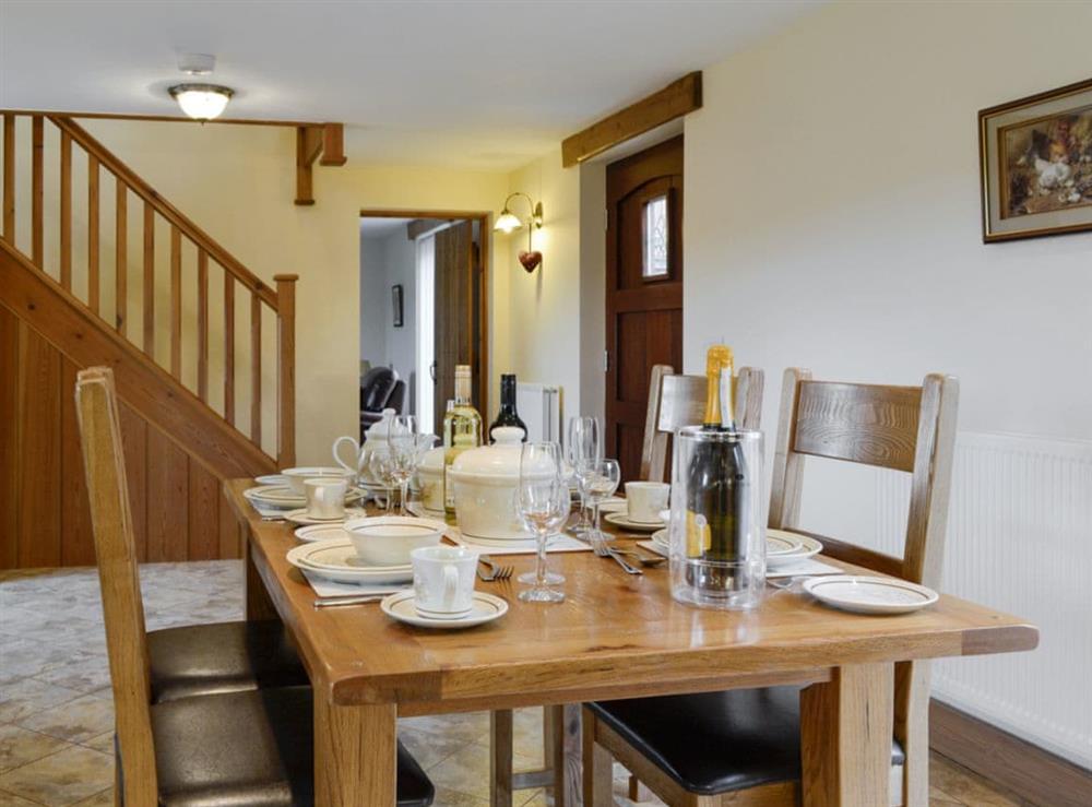 Convenient dining area within the kitchen at Little Meadow in Dearham, near Maryport, Cumbria