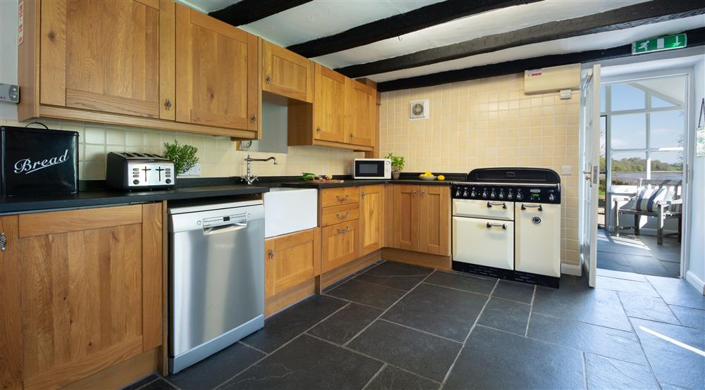 The kitchen area at Little Milford Farmhouse in Haverfordwest, Pembrokeshire