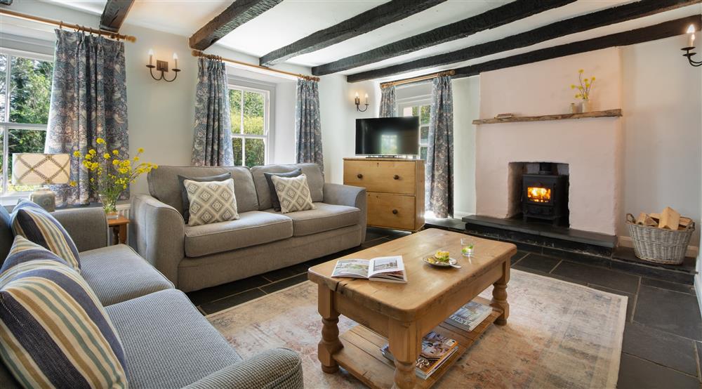 The sitting area at Little Milford Farmhouse in Haverfordwest, Pembrokeshire