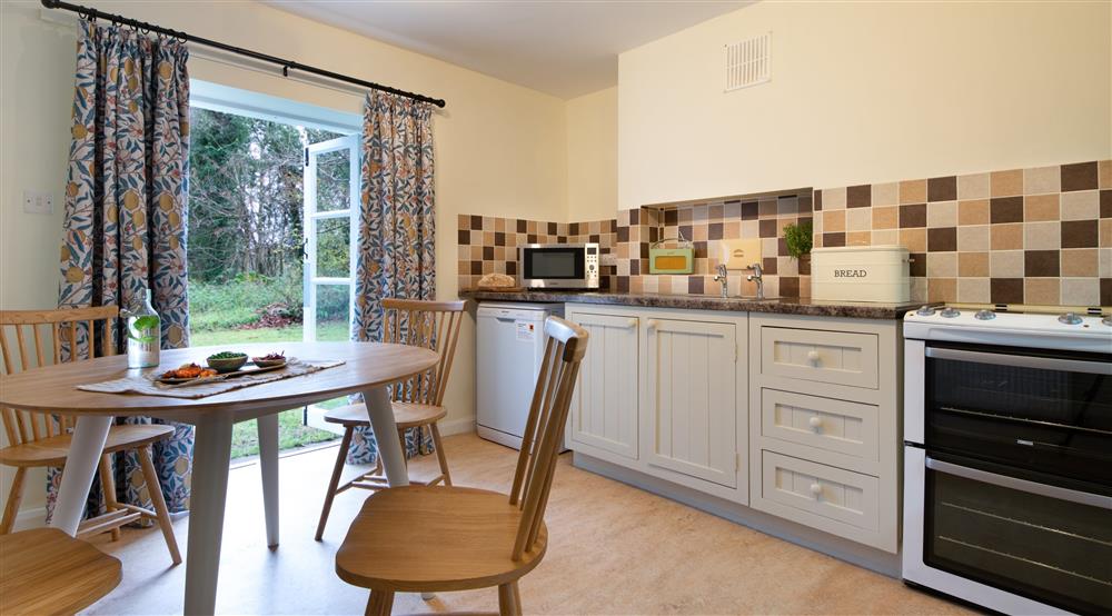 The kitchen and dining area at Little Milford Lodge in Haverfordwest, Pembrokeshire