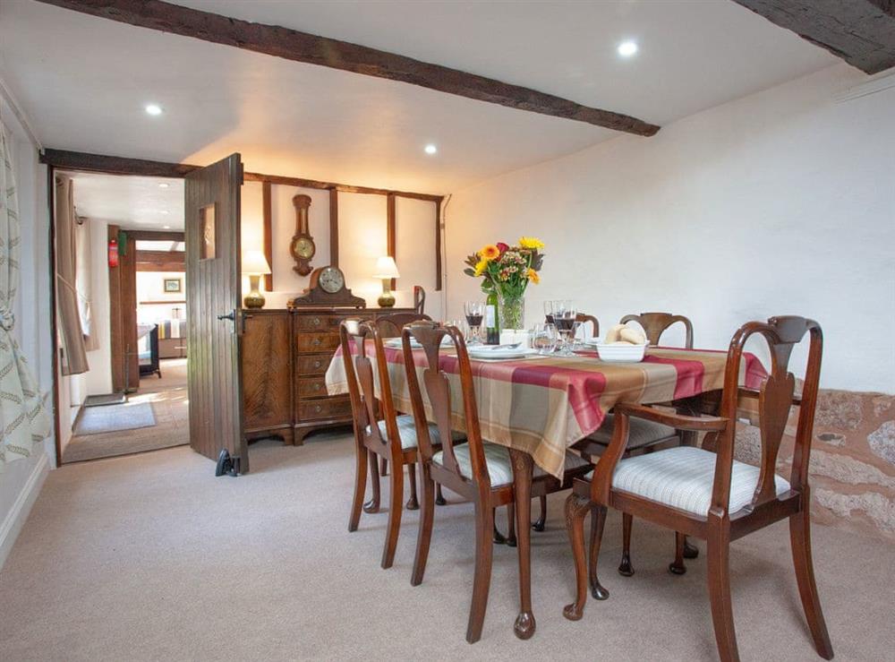 Dining room at Little Millhayes in Upexe, near Exeter, Devon