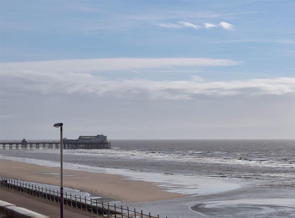 Blackpool beach at Little Om Cottage in Blackpool, Lancashire
