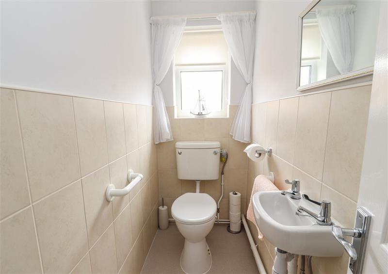 This is the bathroom at Little Orme Bungalow, Penrhyn Bay