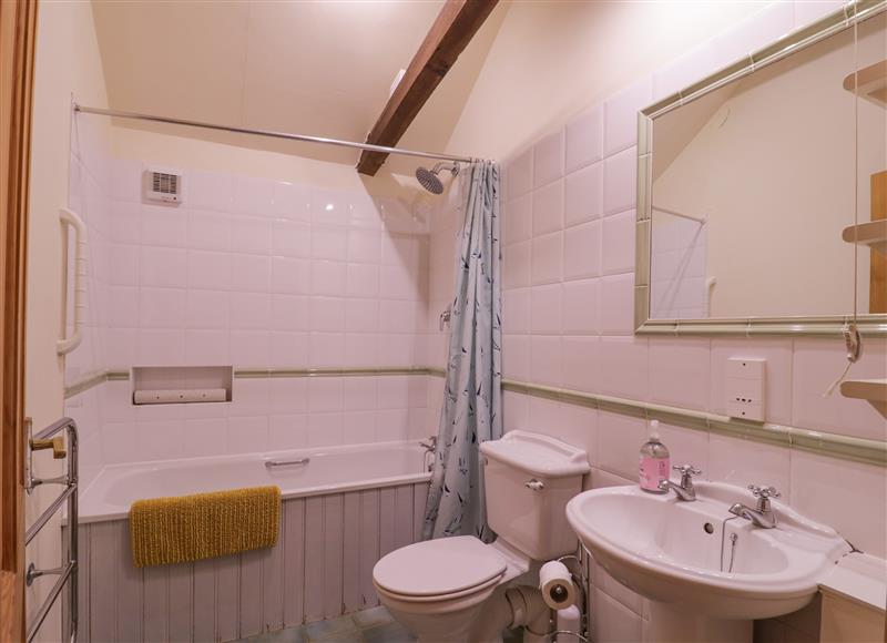This is the bathroom at Little Owl Cottage, Dunwich near Westleton