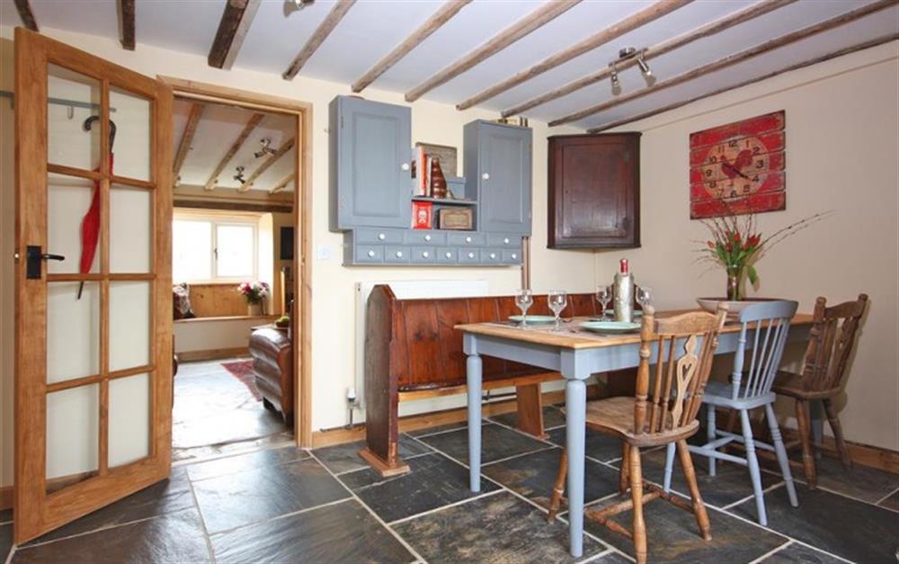 Spacious kitchen/dining room at Little Perhay in Bridport