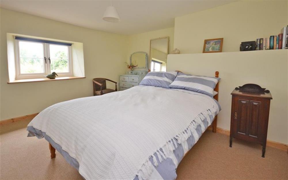 The larger double bedroom is at the front at Little Perhay in Bridport