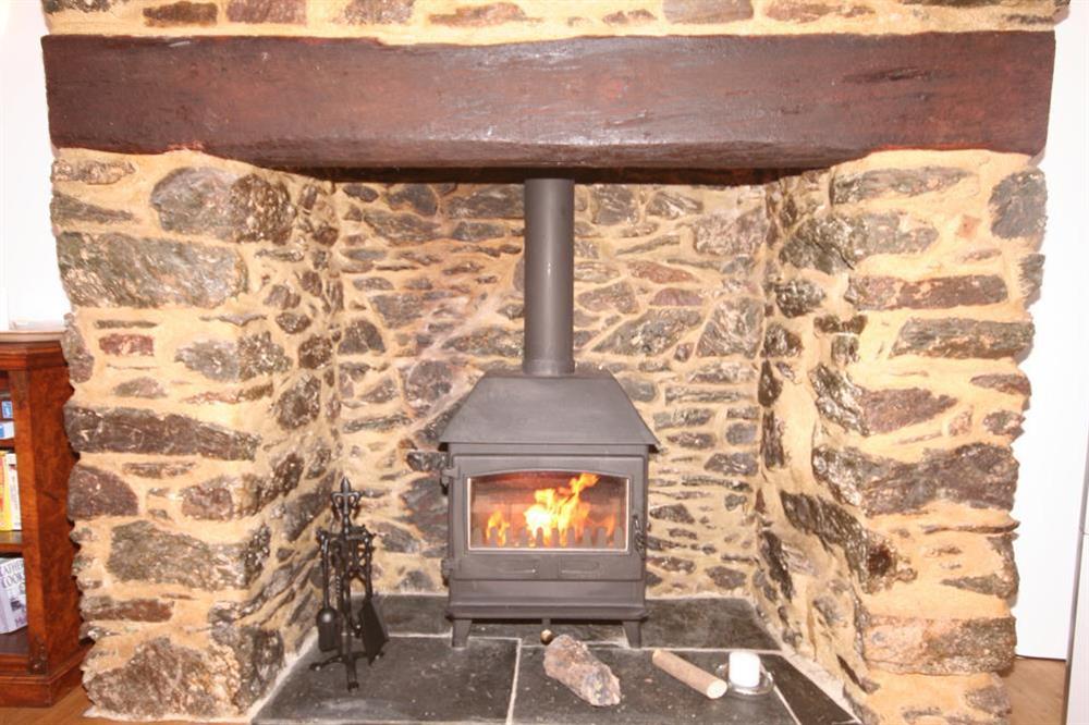 Wood-burning stove (logs supplied) at Little Perriotts in Kellaton, Nr Kingsbridge