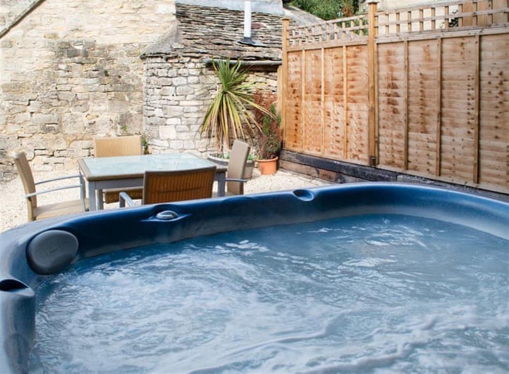 Hot tub at Little Saxon Barn in Nr Stroud, Gloucestershire