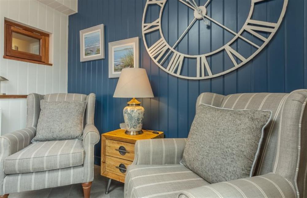 Ground floor:  Garden/dining room with comfy chairs at Little Star, Ringstead near Hunstanton