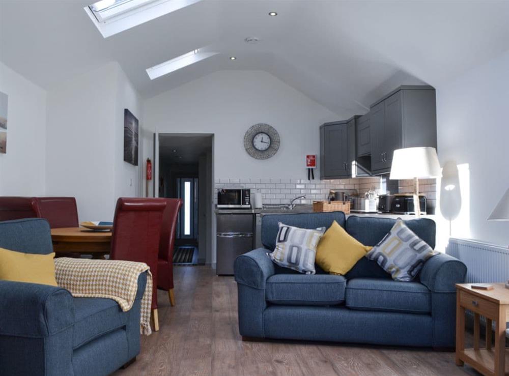 Open plan living space at Little Tregarthen in Padstow, Cornwall