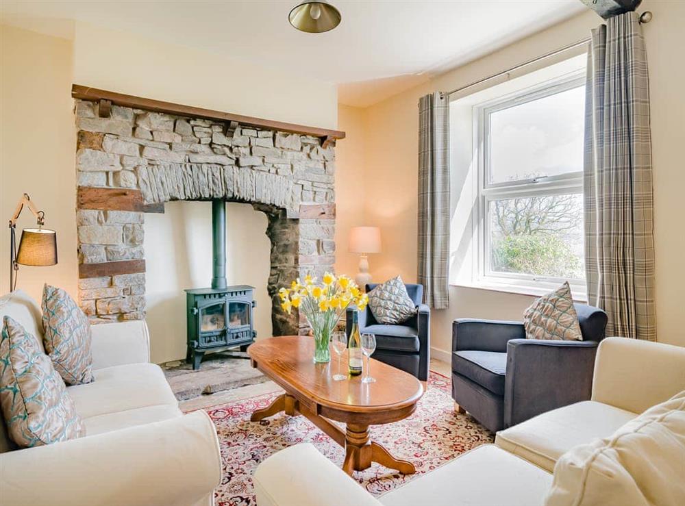 Living room at Little Trehenry in Llandefalle, near Brecon, Powys
