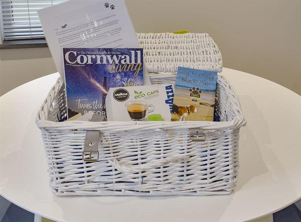 Welcome pack at Little Trevose in Padstow, Cornwall