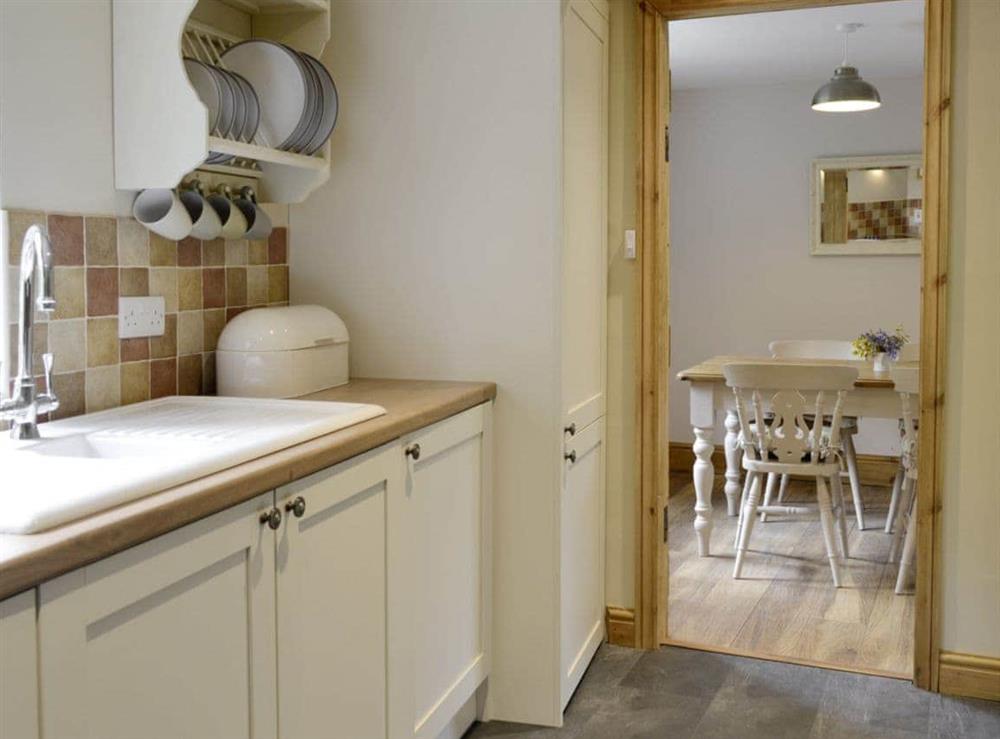 Fully fitted kitchen at Little Warham Cottage in Beaford, near Torrington, Devon