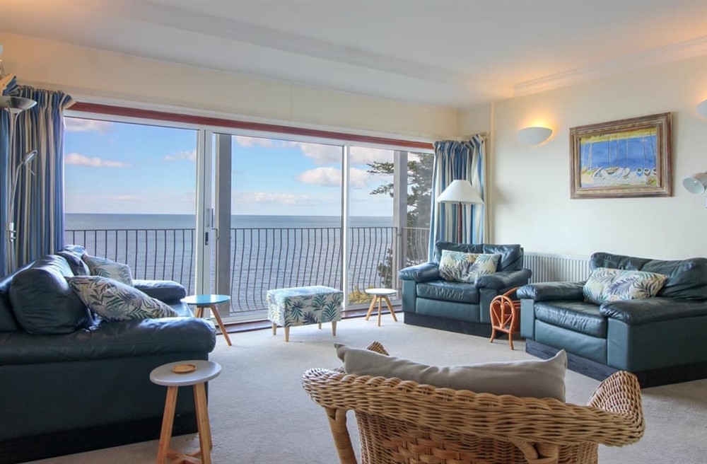 Living area at Little Watch House in Seaton, Cornwall