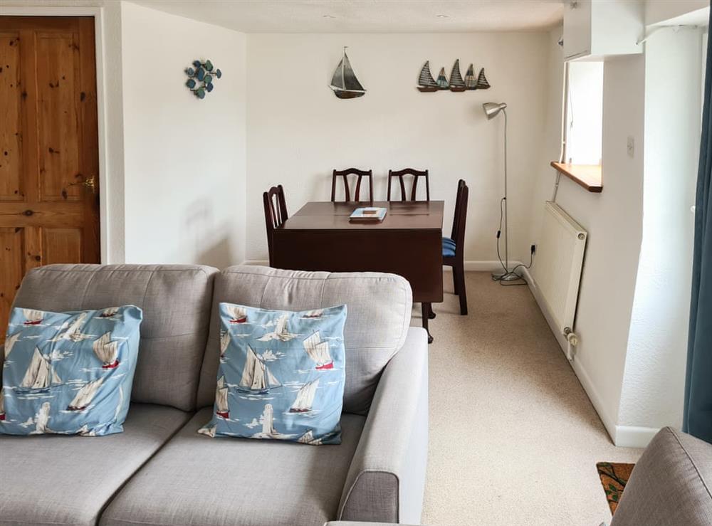 Living room/dining room at Little White Cottage in Bideford, Devon