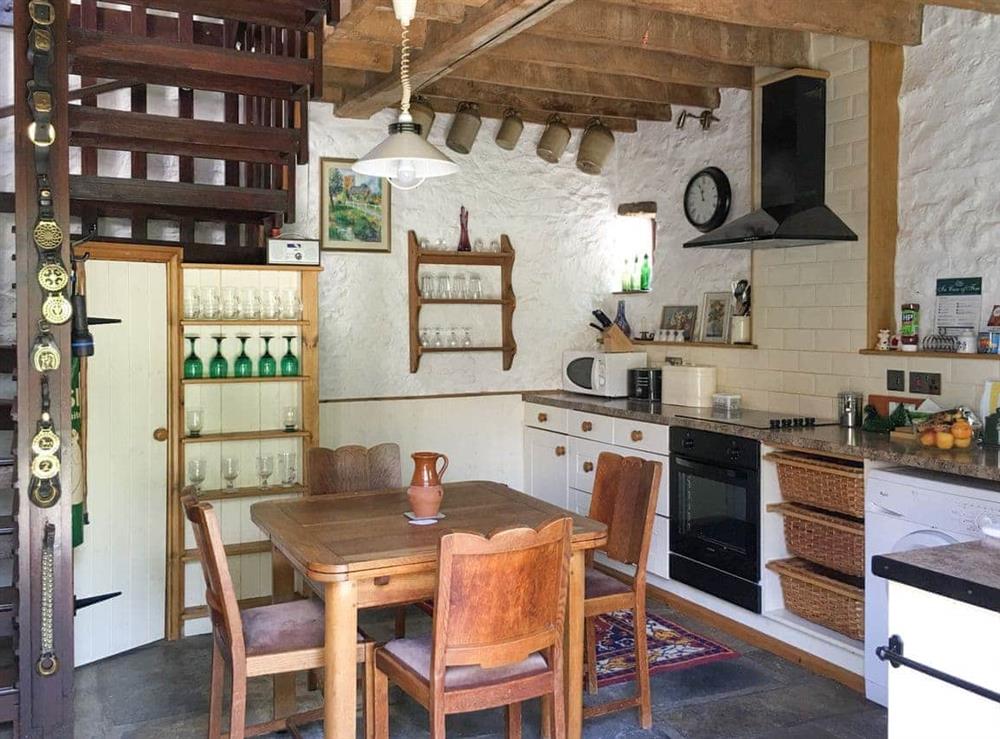 Delightful kitchen with dining area at Little Whitnell Cottage in Nr Nether Stowey, Somerset., Great Britain