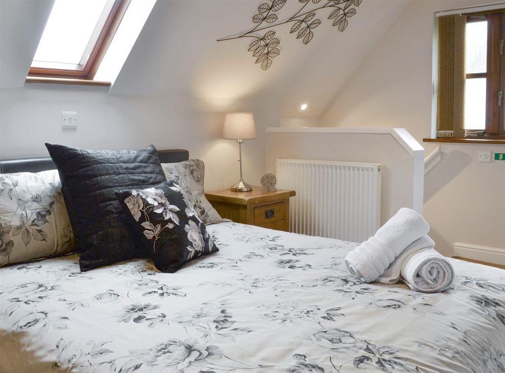 Relaxing double bedroom at Little Willow in Ruthvoes, near St Columb, Cornwall., Great Britain