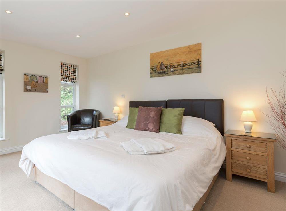 Comfortable double bedroom at Little Woodlands in Alnmouth, near Alnwick, Northumberland