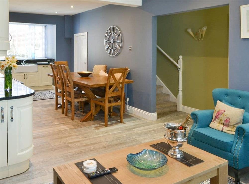 Open plan living space at Littlecroft in Alnmouth, Northumberland