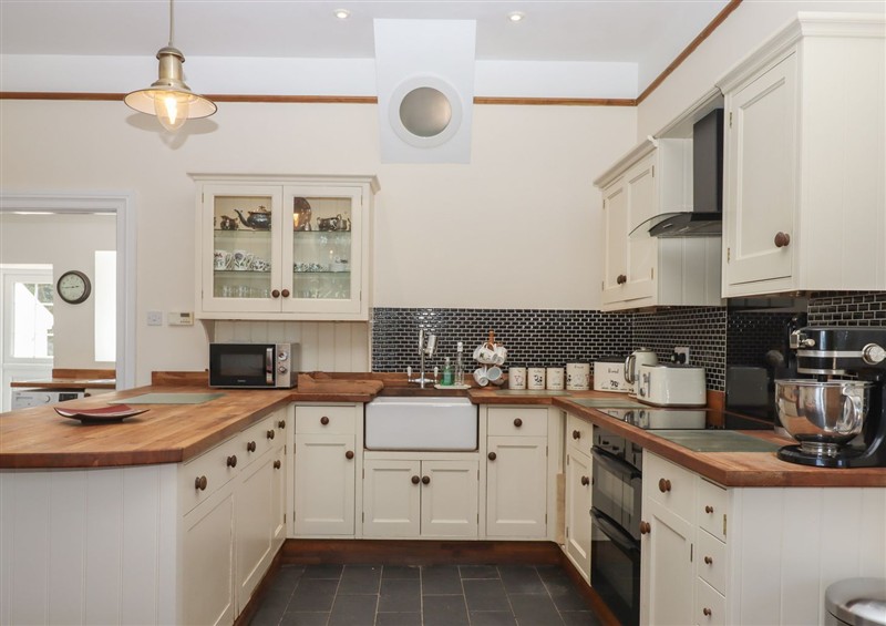 The kitchen at Littleham Court Manor, Littleham near Bideford
