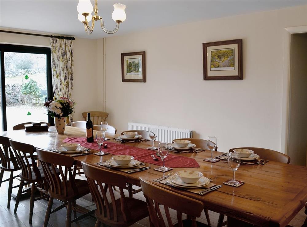Dining room at Littondale in Stonelands Farmyard Cottages, Litton, Yorkshire Dales