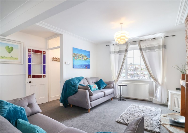 Relax in the living area at Lizzys Cottage, Brixham