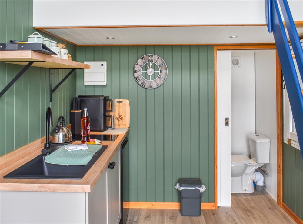 Kitchen at Llandremor Fawr Lodge in Pontarddulais, West Glamorgan