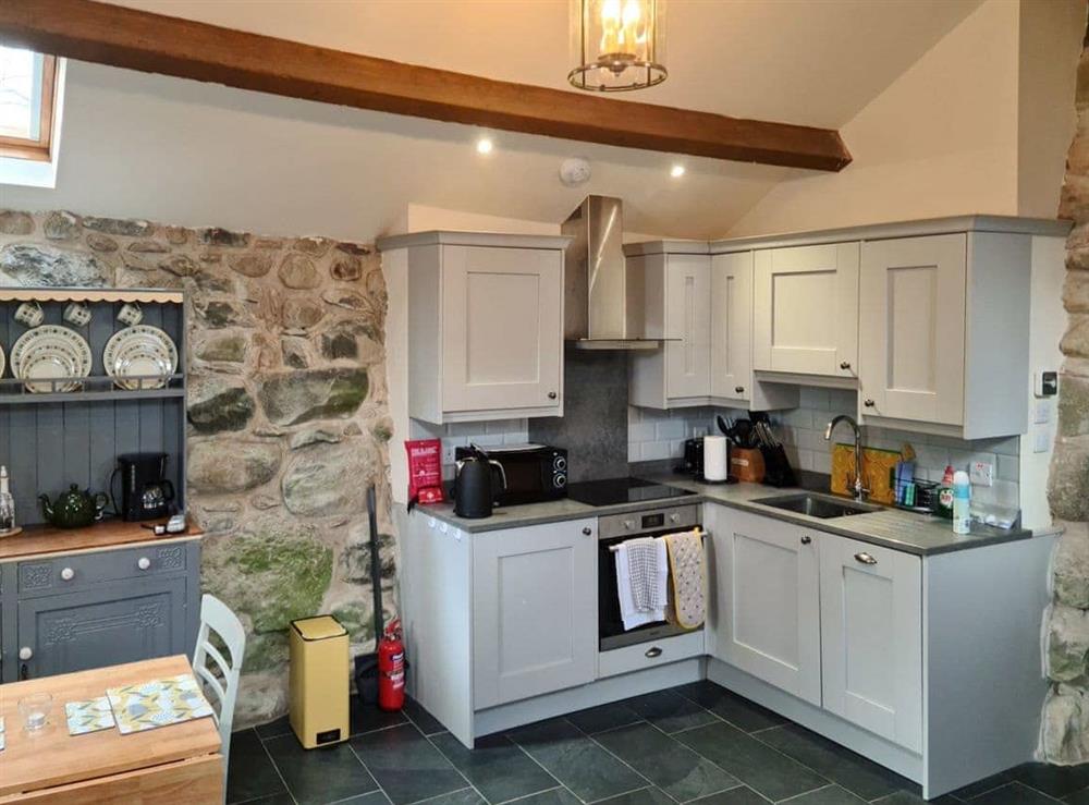 Kitchen area at Llech Y  Dwr- The Bothy in Pontllyfni, near Caernarfon, Gwynedd