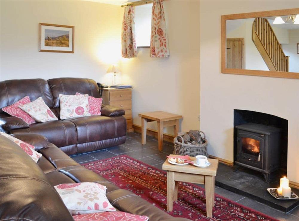 Living room/dining room at Llechwedd Mawr in Talybont, near Aberystwyth, Ceredigion