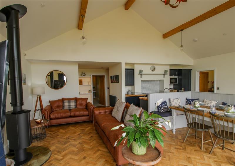 The living room at Llety Cariad, Llandyssil near Montgomery