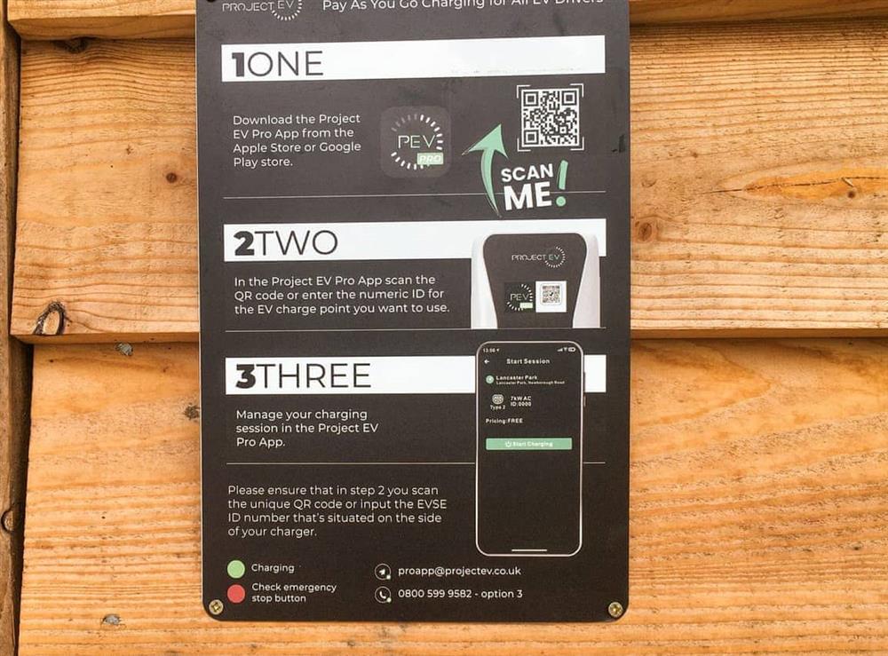Instructions for EV charger use at Lletyr Saer in Hirnant, near Llanfyllin, Powys
