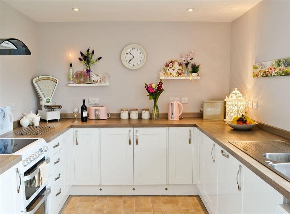 Modern well equipped kitchen at Llifon in Bethesda Bach, near Caernarfon, Gwynedd