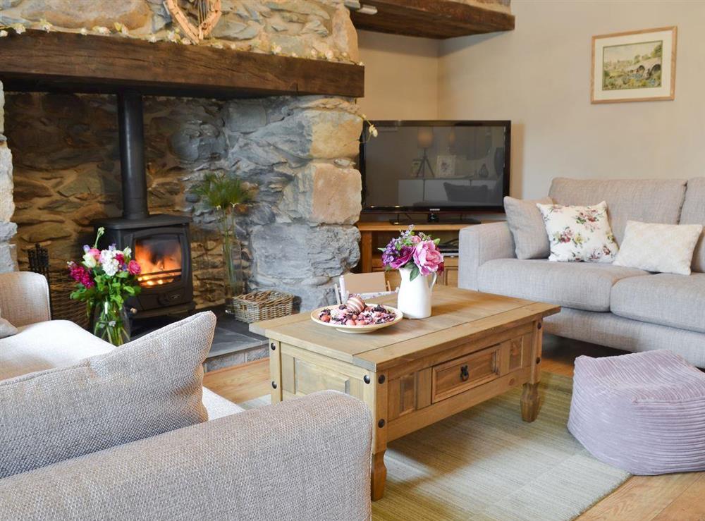 Welcoming living room at Llifon in Bethesda Bach, near Caernarfon, Gwynedd