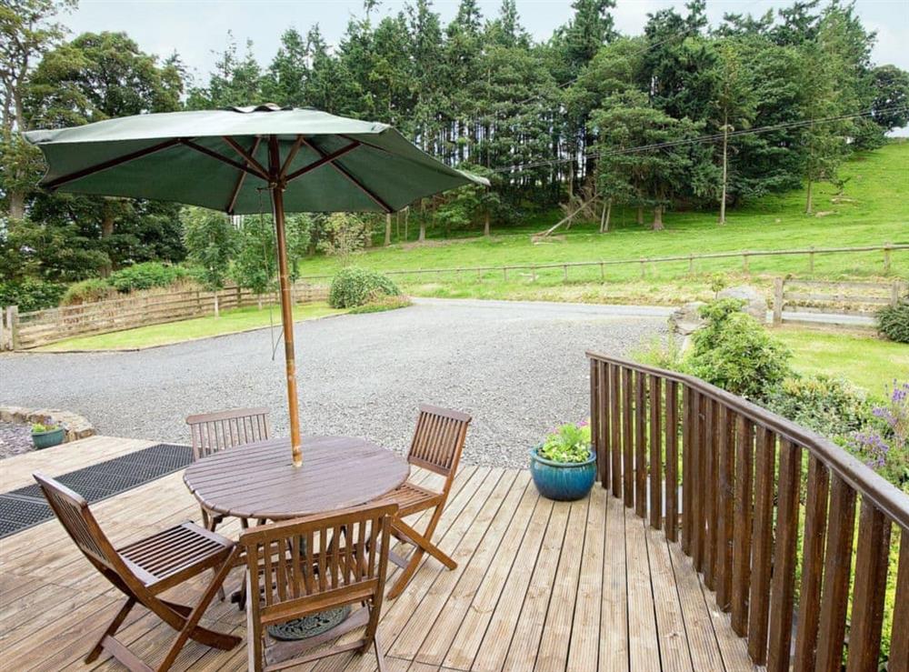 Sitting-out-area at Llofft Stabal in Llanerfyl, Powys