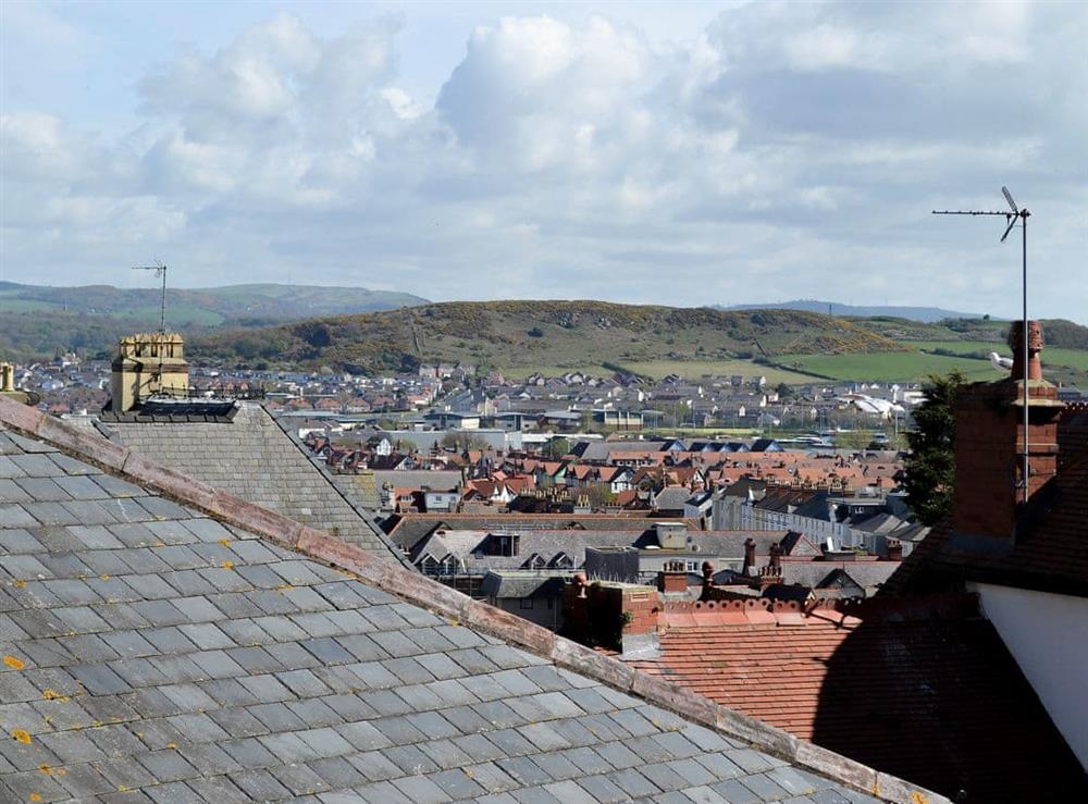 Wonderful views over the rooftops from the second floor at Llwynon Cottage in Llandudno, Conwy, Gwynedd