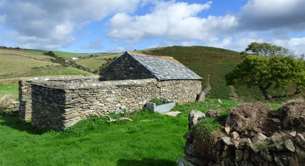 The exterior of Berry Lawn Linhay bothy, Lynmouth, Devon at Llyndy Bothy in Beddgelert, Gwynedd
