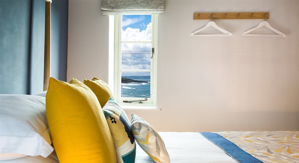The first double bedroom at Llyndy Bothy in Beddgelert, Gwynedd