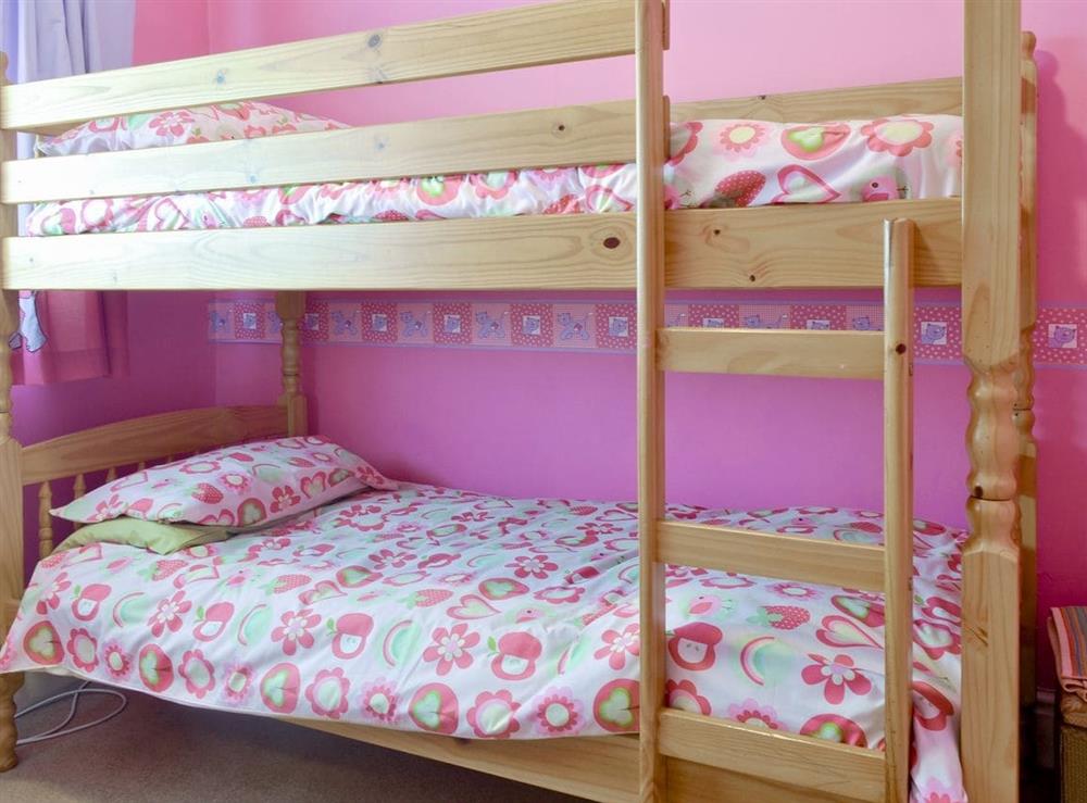 Bunk bedroom at Llys Aled in Y Felinheli, Gwynedd, Great Britain