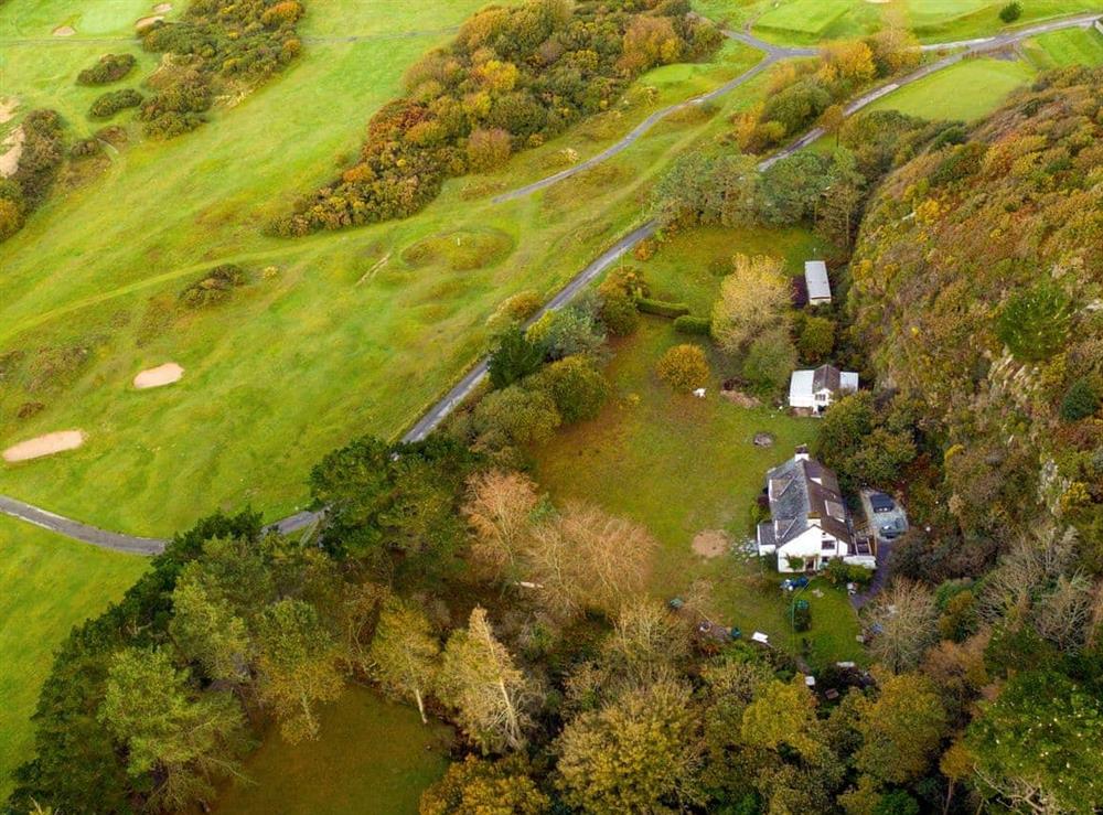 Aerial view of the property (photo 4) at Llys Cyngar in Morfa Bychan, near Porthmadog, Gwynedd