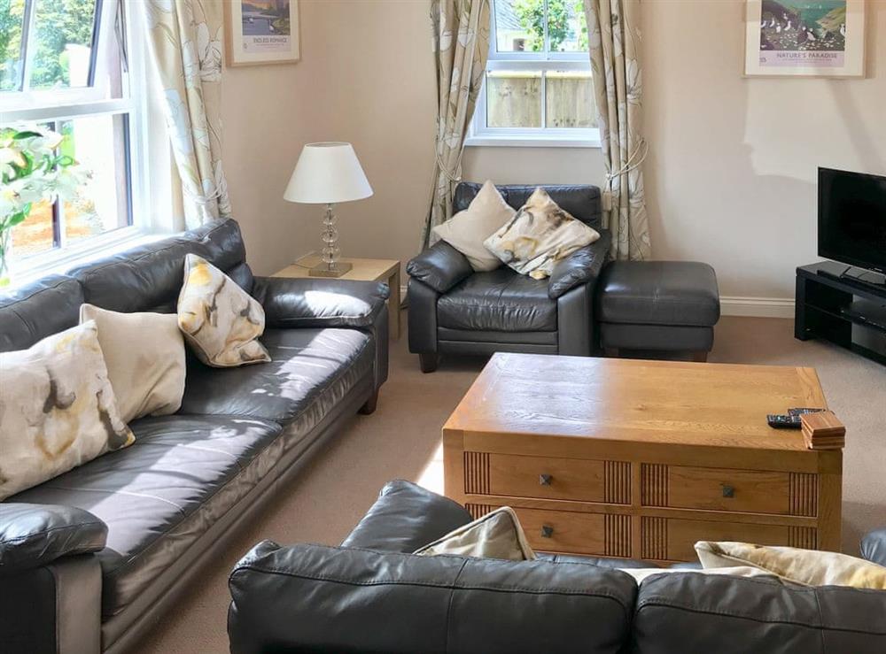 Welcoming living room at Llys yr Onnen in Clarbeston Road, Pembrokeshire