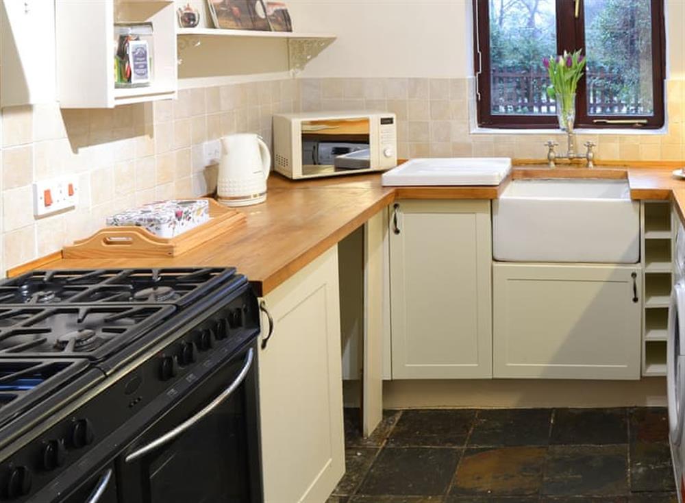 Well appointed and equipped kitchen at Lobelia Cottage in Stoke Holy Cross, near Norwich, Norfolk