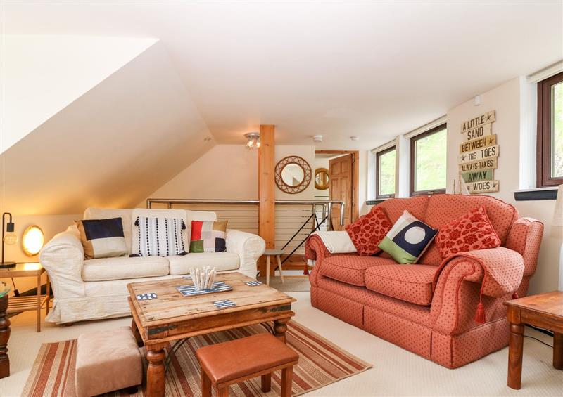 The living area at Lobster Pot Cottage, Gardenstown