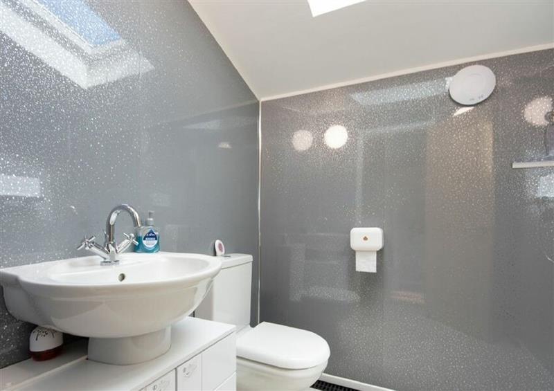 This is the bathroom at Lobster Pot Cottage, Seahouses