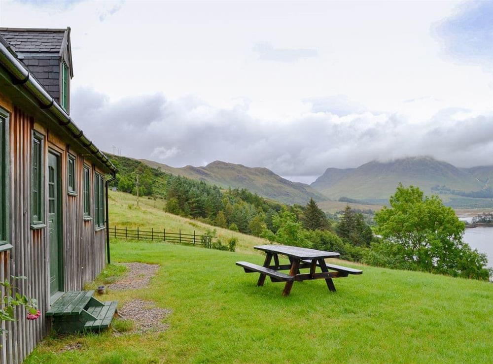 Sitting out area at Loch Long View in Dornie, Northern Highlands, Ross-Shire