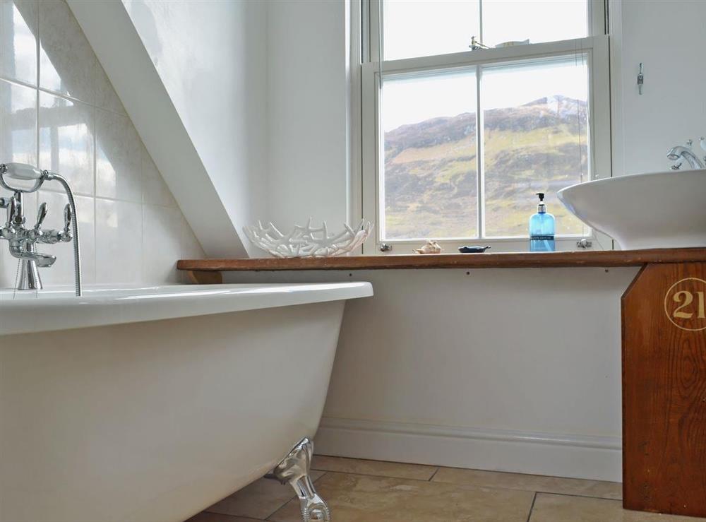 Quirky bathroom at Loch Shore Cottage in Dornie, near Kyle, Ross-Shire